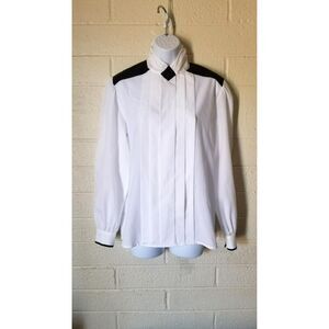 Black and White Collard Dress Shirt